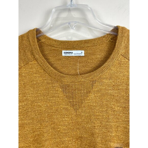 Sonoma Raglan Sweater Mens M Yellow NWT TightKnit - Picture 3 of 5